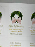 Personalized Blush Christmas tags