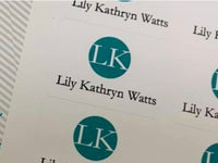 Waterproof labels with initital