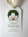 Personalized Blush Christmas tags