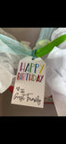 Colorful Happy Birthday Family Gift Tags