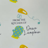 Personalized Kitchen sticker with mixer and glove