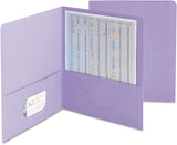 Smead 87865 Two-Pocket Folder Textured Heavyweight Paper Lavender 25/Box