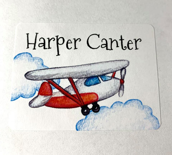 Personlized Airplane gift tags