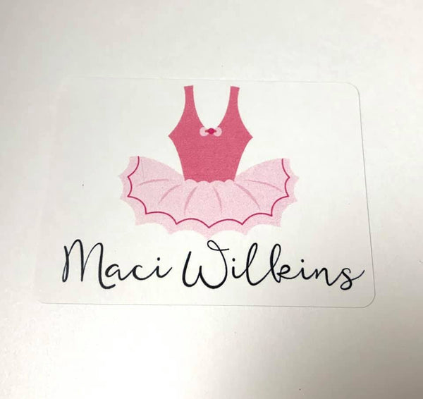 Ballerina Name Stickers