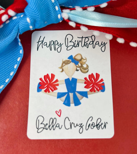 Cheerleader gift tags