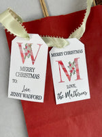 Christmas Initial Gift Tags