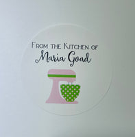 From the Kitchen of Stickers pink and green Mixer