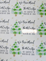Christmas Tree watercolor gift Stickers