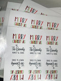 Merry Christmas gift tags colorful