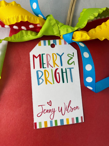 Merry & Bright Christmas Tags