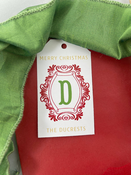 Christmas Initial gift tags with frame
