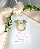 Pearl Wreath Christmas gift stickers
