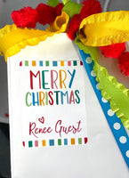 Merry Christmas gift stickers colorful