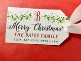 Personalized Christmas tags with Garland