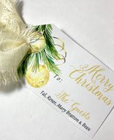 Gold Personalized Christmas tags