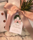 Personalized Blush Christmas tags