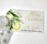 Gold Personalized Christmas tags